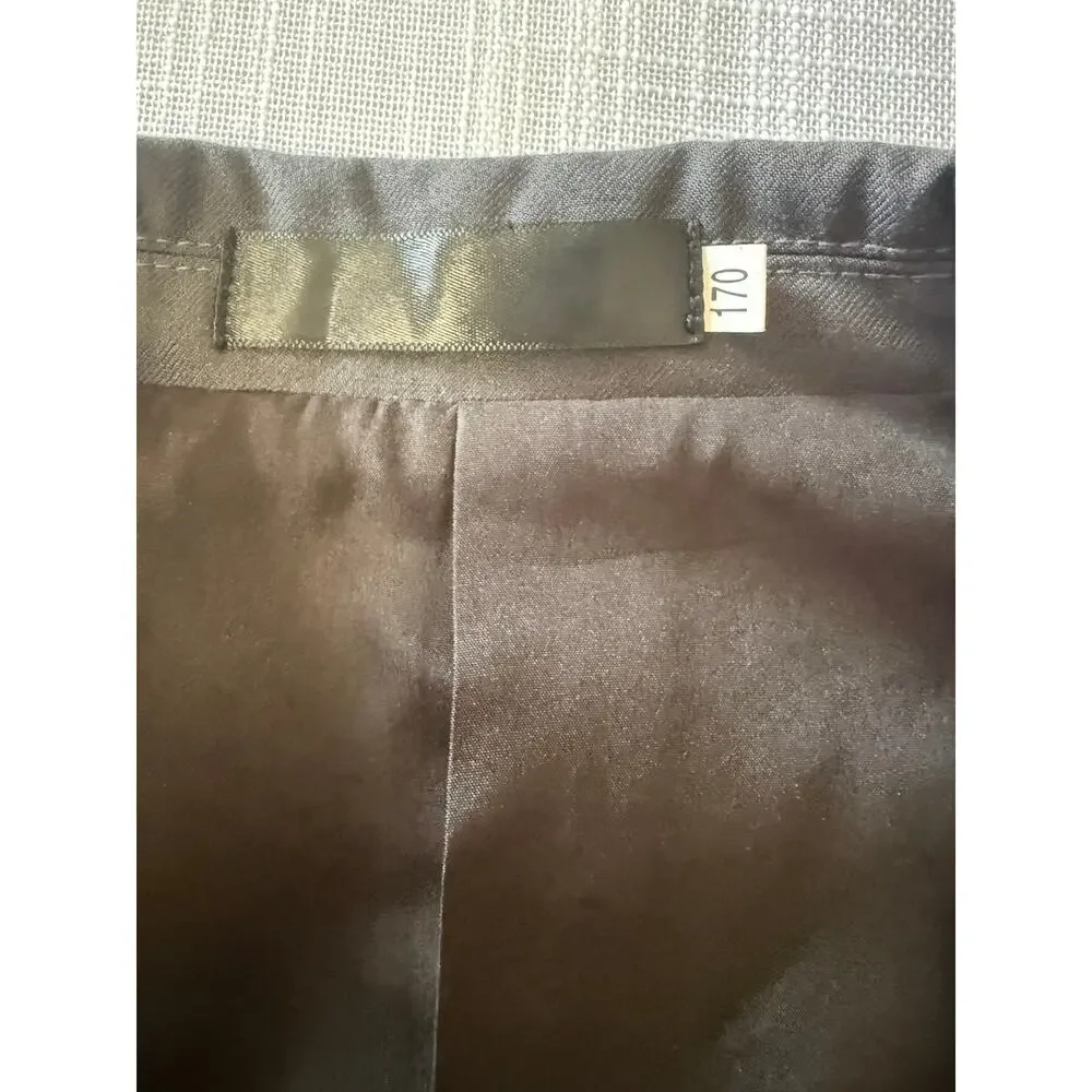 Boys’ Charcoal 2-Piece Suit Set (Blazer + Pants) – Polyester/Rayon – Size 12-14Y